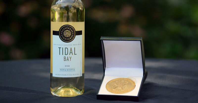 Gaspereau Tidal Bay with 2023 Lieutenant Governor's Award for Excellence in Nova Scotia Wine