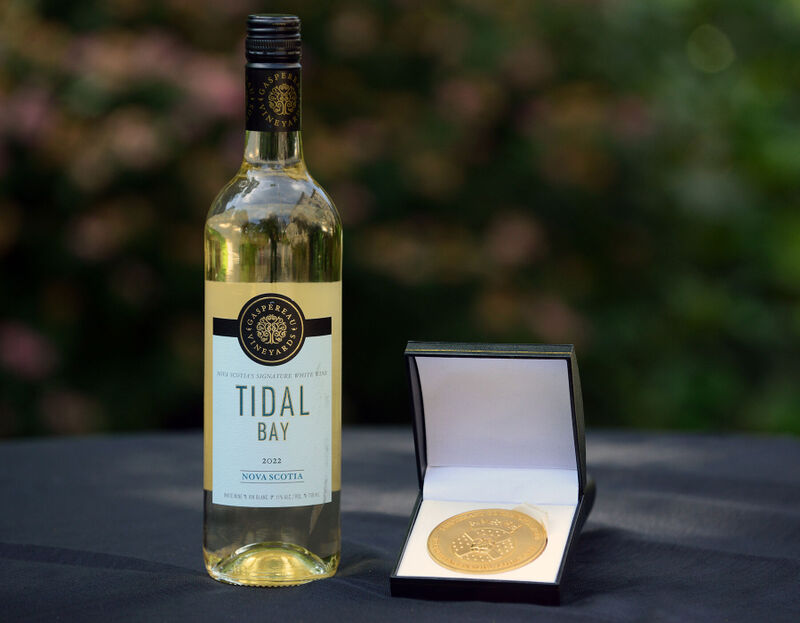 Gaspereau Tidal Bay with 2023 Lieutenant Governor's Award for Excellence in Nova Scotia Wine