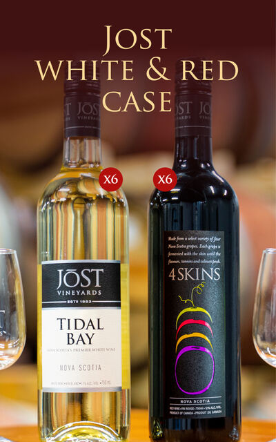 Jost White and Red Wine Case 12-Pack ~ Includes Jost Tidal Bay 750ml x 6 and Jost 4 Skins 750ml x6